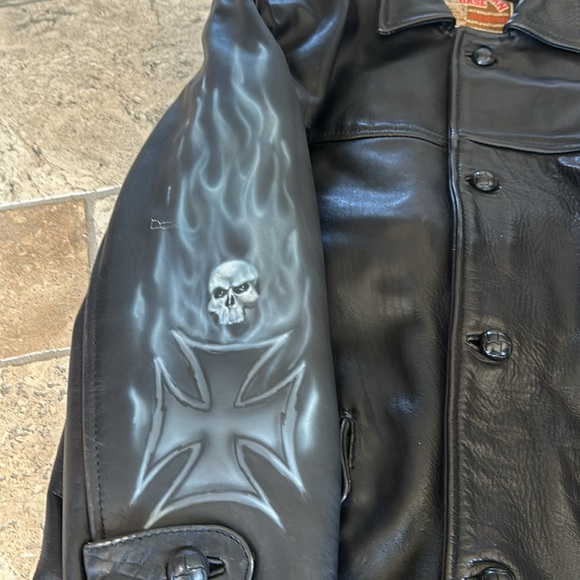 Vintage Leather coat jacket field coat - Picture 3 of 11